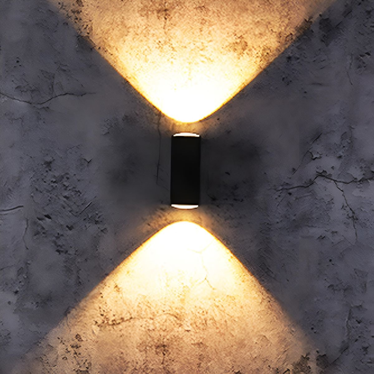 Wall Light Aluminium 2×5W Black Outdoor Facade Up Down LED Waterproof Entrance Lamp | Thomler