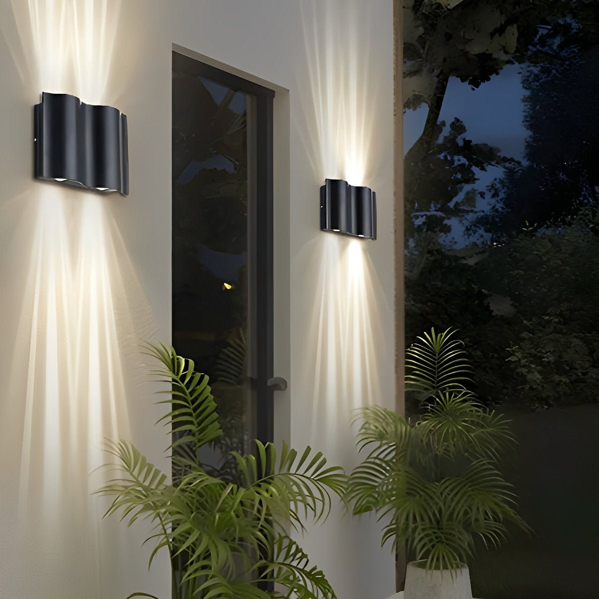 Wall Sconce Aluminum 6W-18W Black Outdoor Up Down Lighting Patio Garden Courtyard Villa Exterior Illumination | Thomler