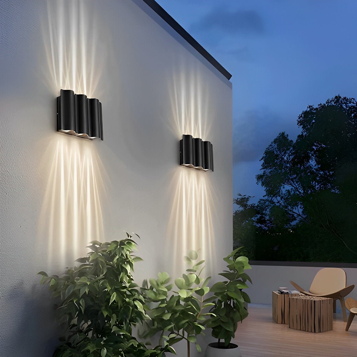 Wall Sconce Aluminum 6W-18W Black Outdoor Up Down Lighting Patio Garden Courtyard Villa Exterior Illumination | Thomler