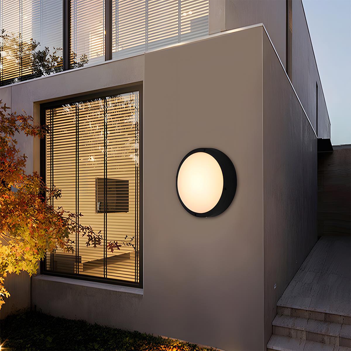 Wall Lamp Die-Cast Aluminum LED 10.8 in Warm White Outdoor Porch Garden Patio Lighting Modern Minimalist Fixtures | Thomler