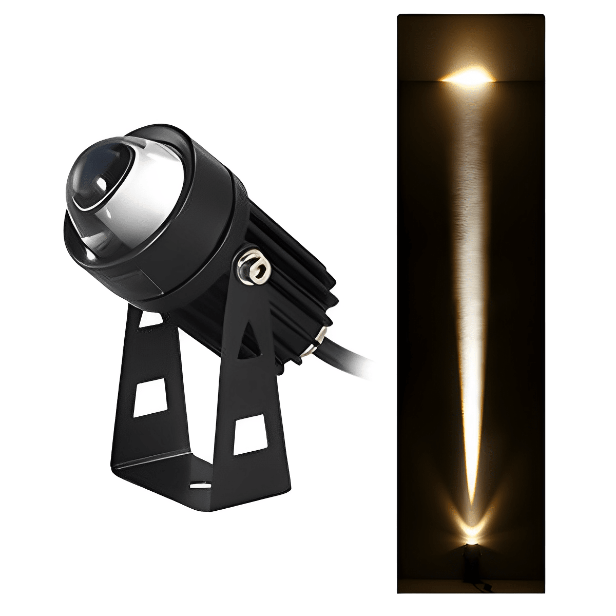 Outdoor LED Uplight Fixture for Buildings & Landscapes – Adjustable Beam, IP67 Weatherproof | Thomler