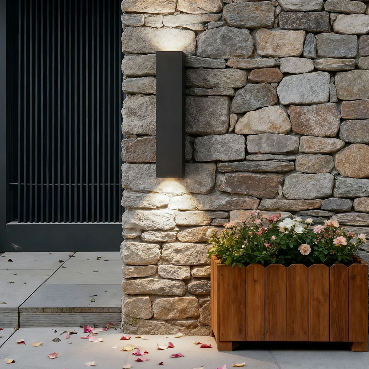 Wall Sconce Aluminum 20W Black 11 in Outdoor Porch Patio Garden LED Lighting Up Down | Thomler