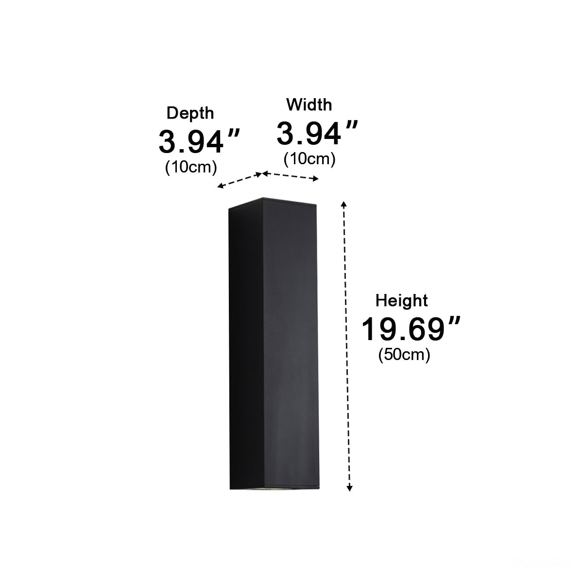 LED Bidirectional Facade Sconce Black Aluminum Weatherproof Vertical Accent Lighting for Front Entry Garage Patio Courtyard Landscape | Thomler