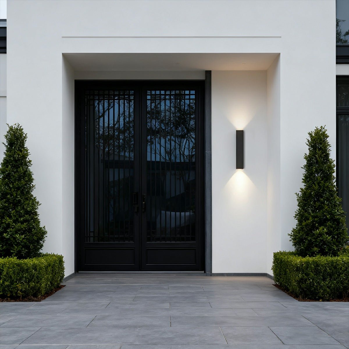 Wall Sconce Aluminum 20W Black 11 in Outdoor Porch Patio Garden LED Lighting Up Down | Thomler