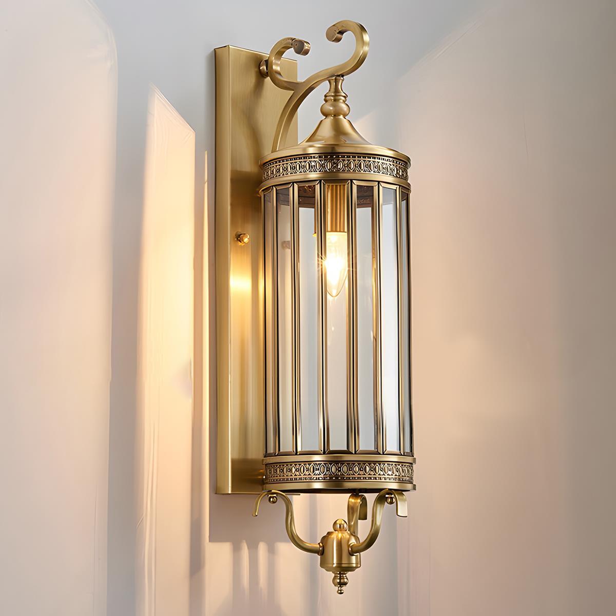 Wall Sconce Light Copper 21.7 in Outdoor Porch LED Vintage Mid Century Warm White 3000K Garden Patio Yard Decorative Lighting | Thomler