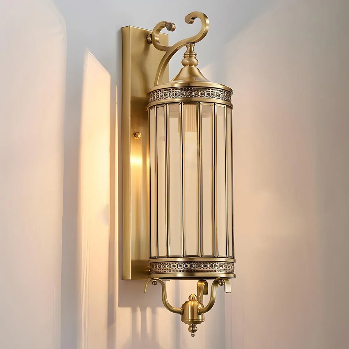 Wall Sconce Light Copper 21.7 in Outdoor Porch LED Vintage Mid Century Warm White 3000K Garden Patio Yard Decorative Lighting | Thomler
