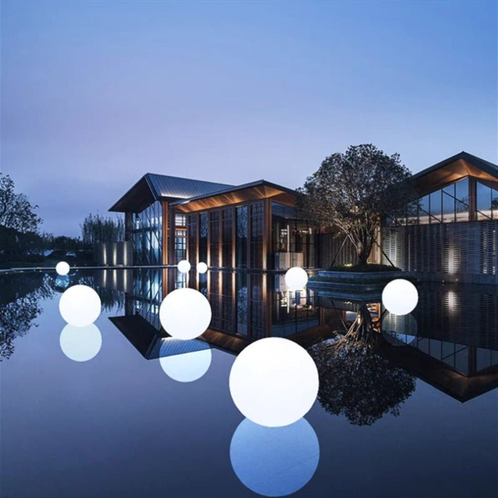 Globe Light PVC 10 in Waterproof Outdoor Patio LED 16 Colors Remote Control Decor | Thomler