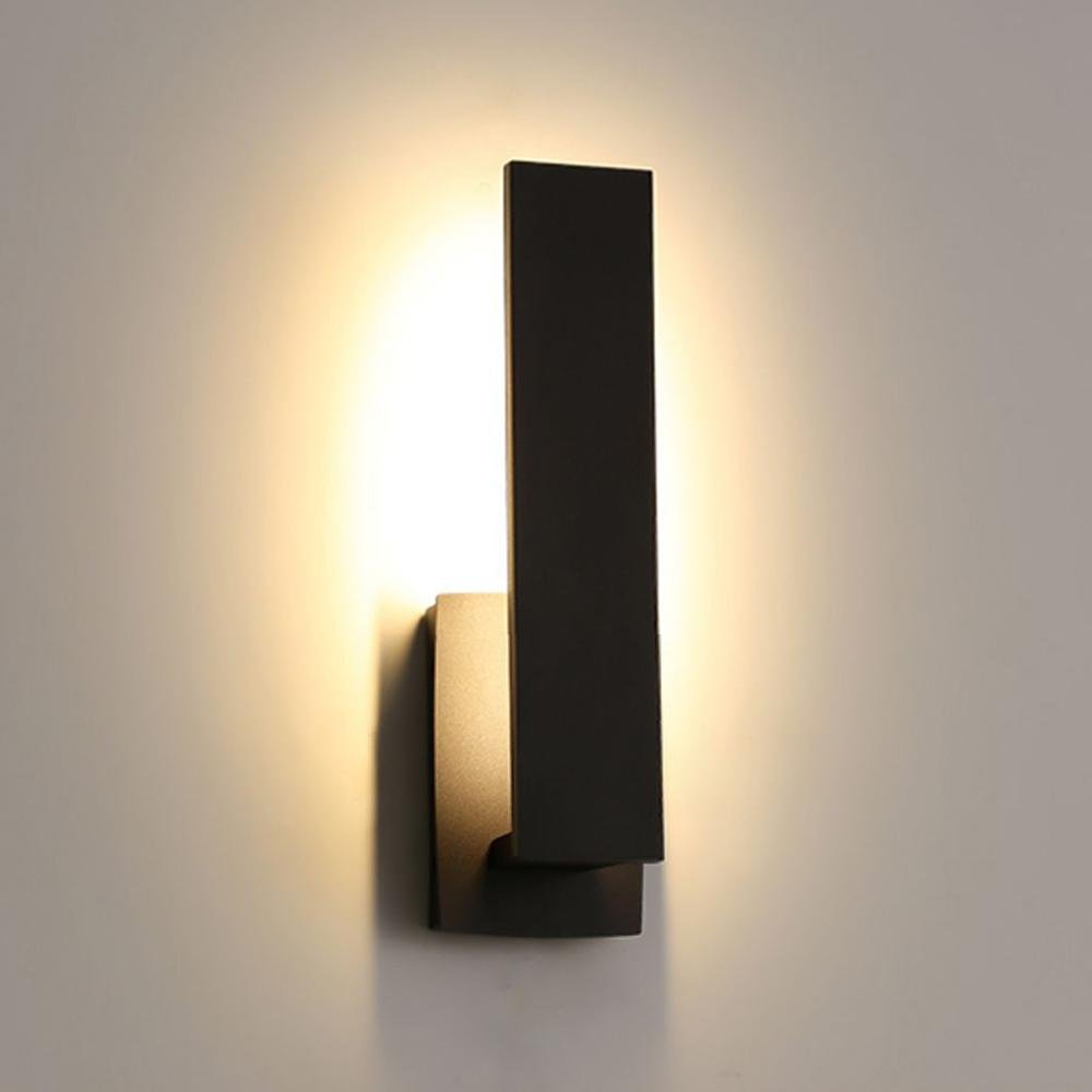 Wall Light Aluminium 42.5 cm Black LED Outdoor Facade Front Door Patio Sconce Waterproof Warm White | Thomler