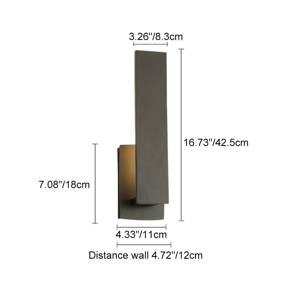 Wall Light Aluminium 42.5 cm Black LED Outdoor Facade Front Door Patio Sconce Waterproof Warm White | Thomler