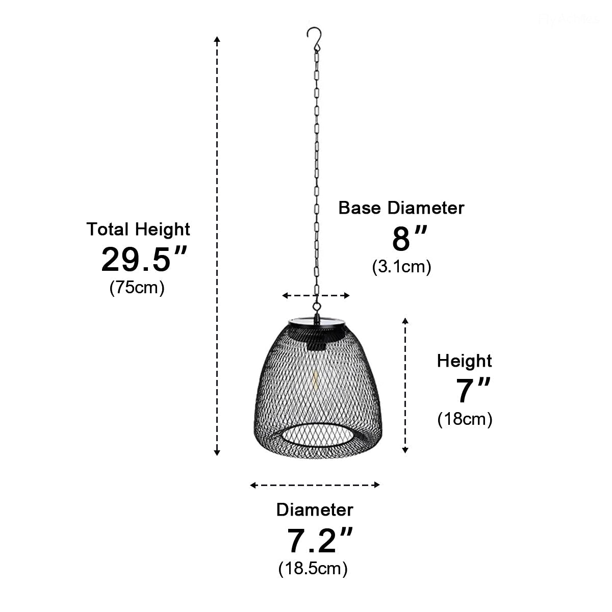 Hanging Weather-Resistant LED Garden Fixture with Adjustable Chain for Patio & Yard Illumination | Thomler