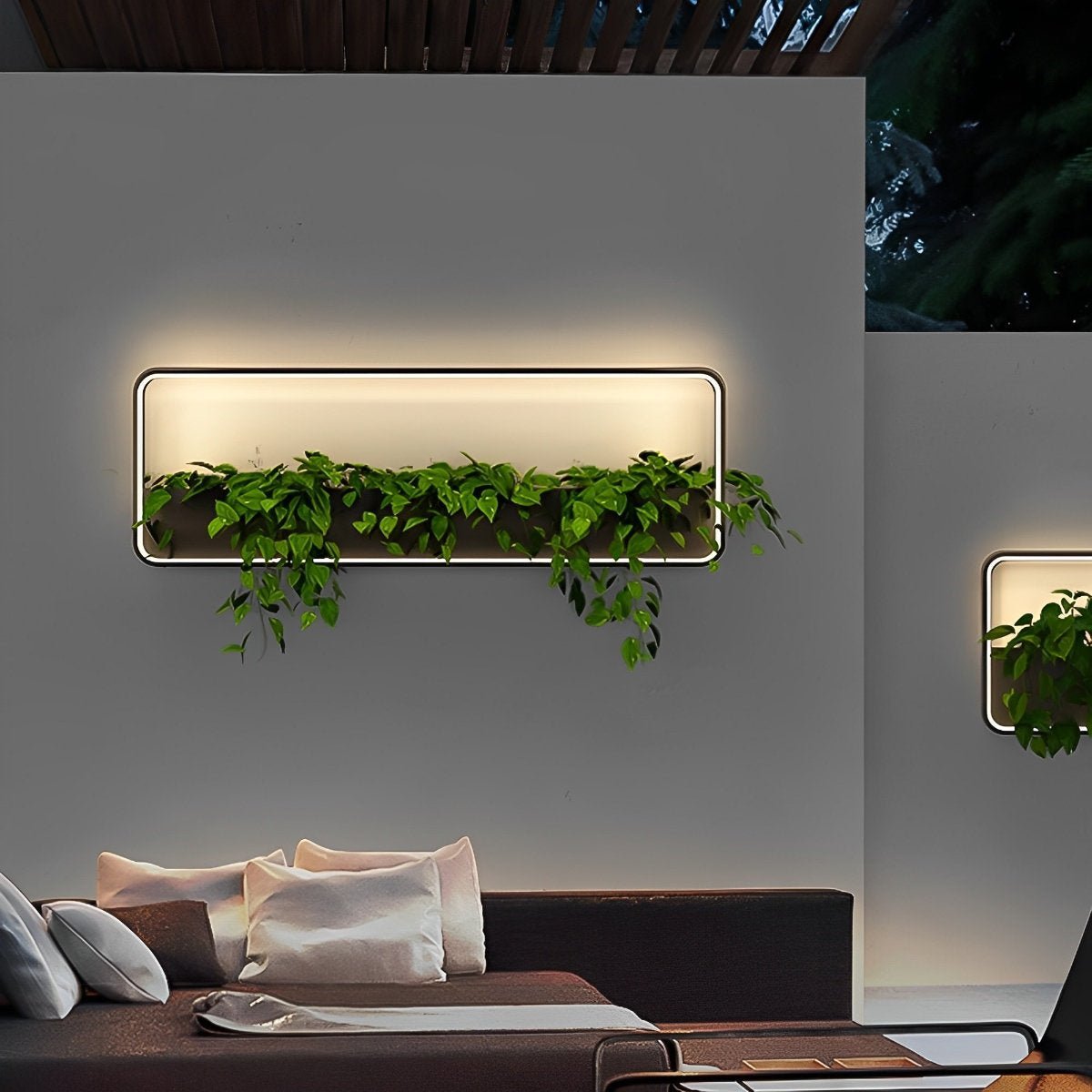 Solar LED Wall Planter Fixture with Built-In Flower Pot for Patio, Deck & Entryway – Weatherproof Modern Outdoor Sconce | Thomler