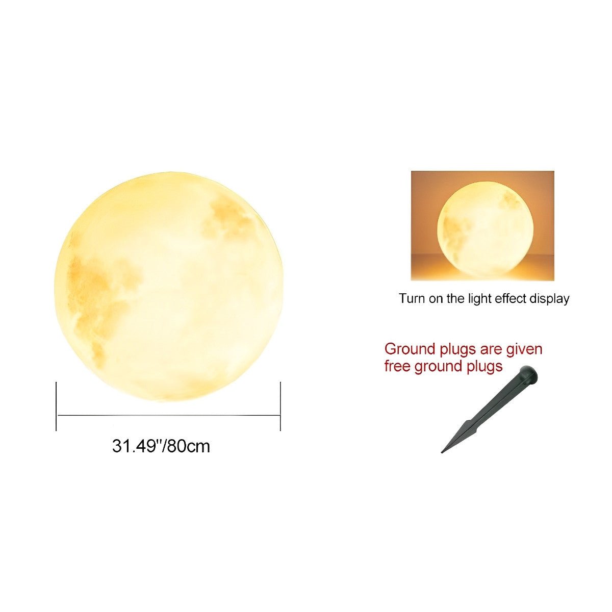 Outdoor Landscape Ball Light Resin 11.8 in Warm White Solar Garden Patio Lawn Decorative Lighting | Thomler