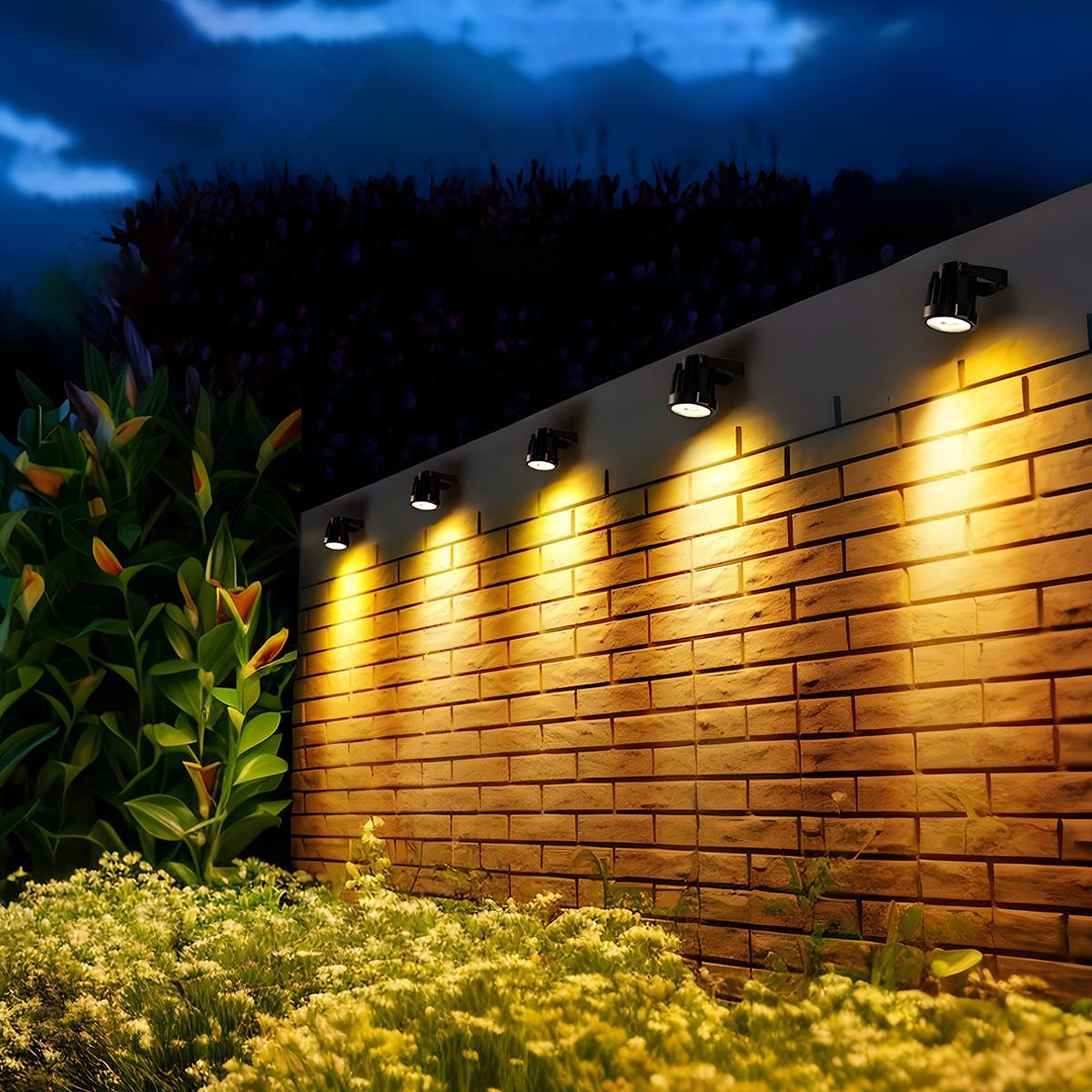 Garden Spotlight ABS 250.0 cm Cable Black Outdoor Solar Path Tree Landscape Light | Thomler