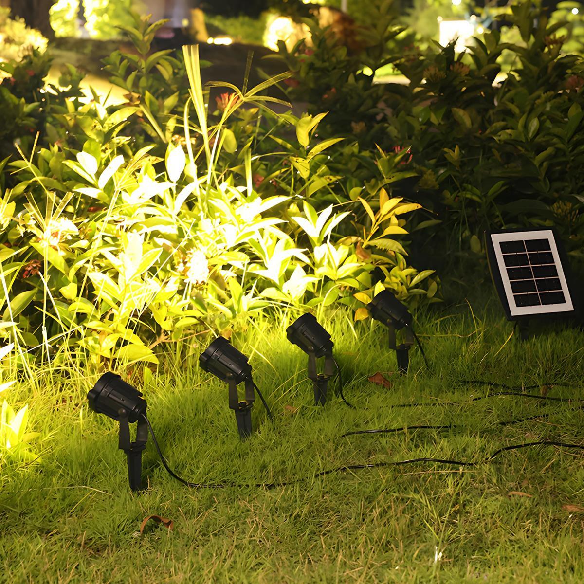 Garden Spotlight ABS 250.0 cm Cable Black Outdoor Solar Path Tree Landscape Light | Thomler