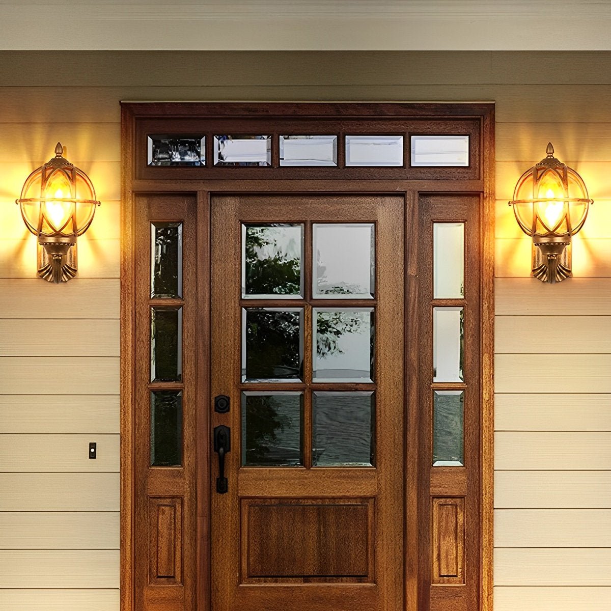Wall Light Aluminum 12.6 in Vintage Outdoor Black Balcony Porch Pathway Lighting | Thomler