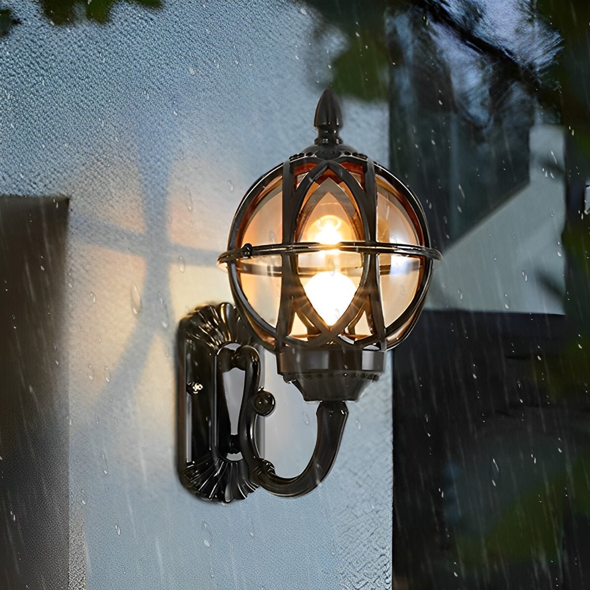 Wall Light Aluminum 12.6 in Vintage Outdoor Black Balcony Porch Pathway Lighting | Thomler