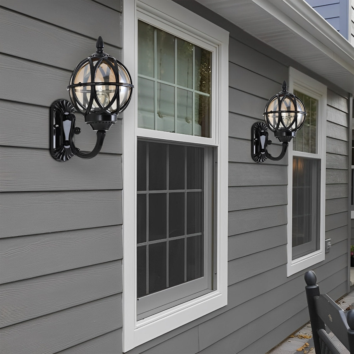 Wall Light Aluminum 12.6 in Vintage Outdoor Black Balcony Porch Pathway Lighting | Thomler