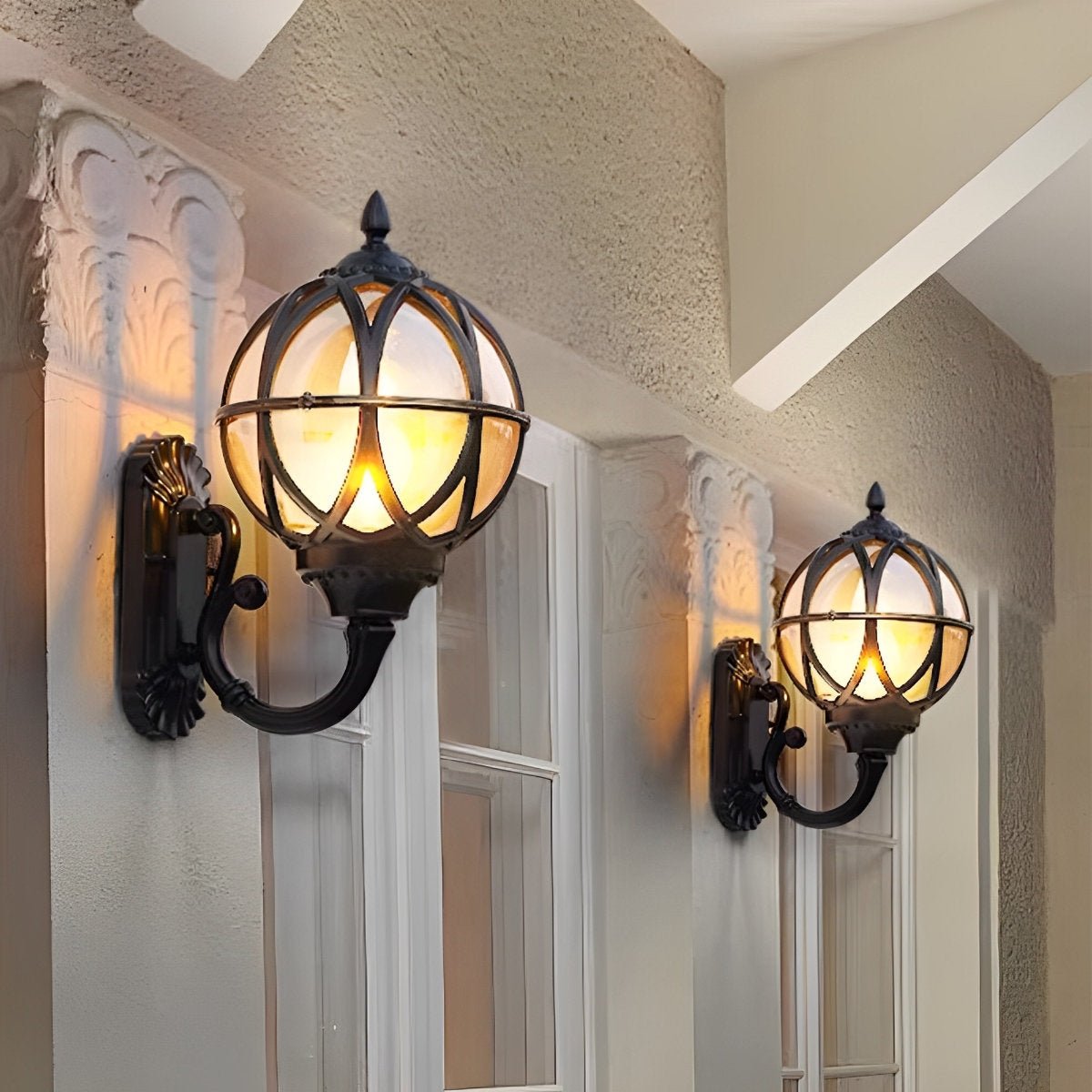 Wall Light Aluminum 12.6 in Vintage Outdoor Black Balcony Porch Pathway Lighting | Thomler