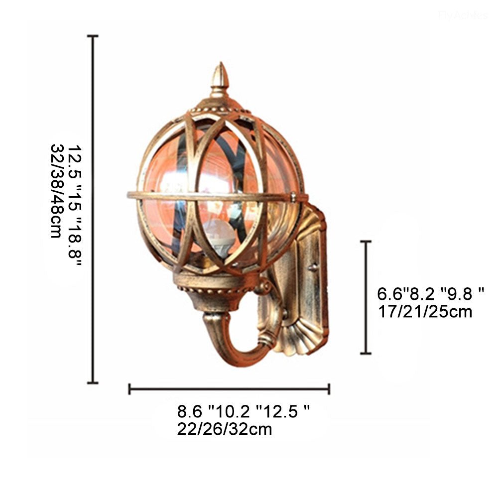 Aluminum Outdoor Sconce with Clear Glass Shade for Patio & Entryway | Thomler