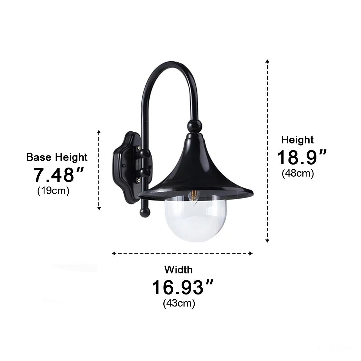 Curved LED Exterior Sconce Light for Porches & Entryways – Weather-Resistant Aluminum Fixture | Thomler