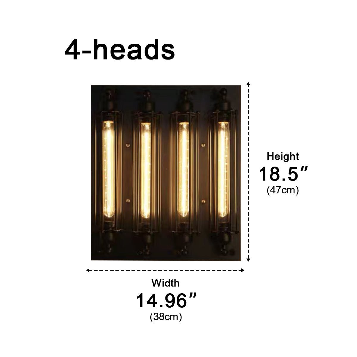 Wall Sconce Iron LED 18.5 in Warm White Indoor Lighting Vintage Industrial Decor Hallway Living Room Bedroom Kitchen Bathroom | Thomler