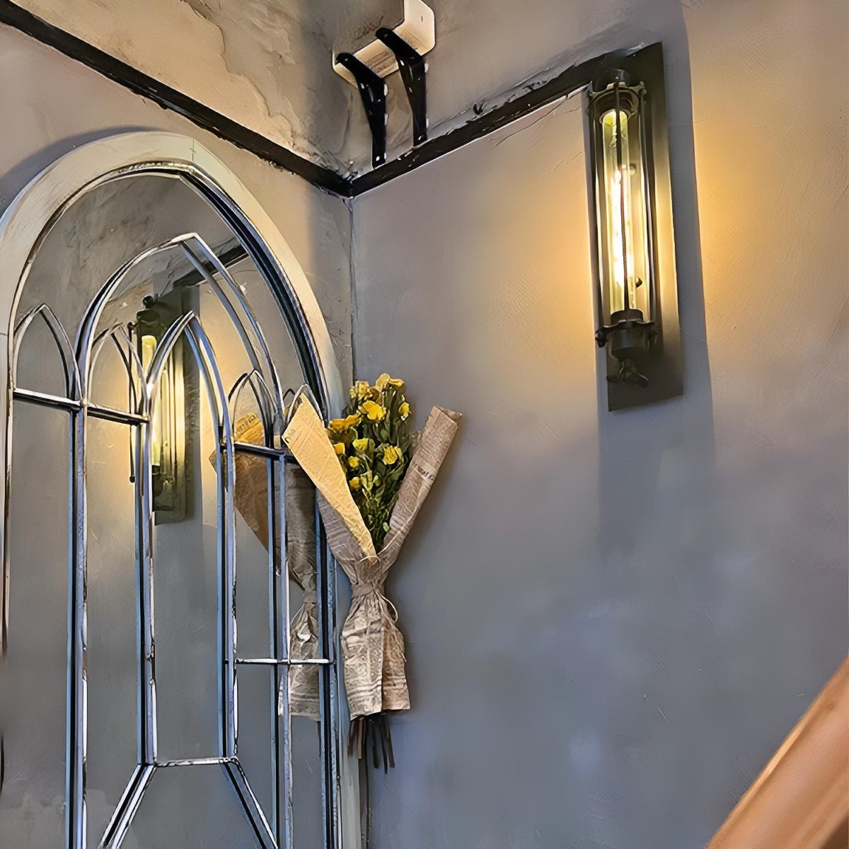 Wall Sconce Iron LED 18.5 in Warm White Indoor Lighting Vintage Industrial Decor Hallway Living Room Bedroom Kitchen Bathroom | Thomler
