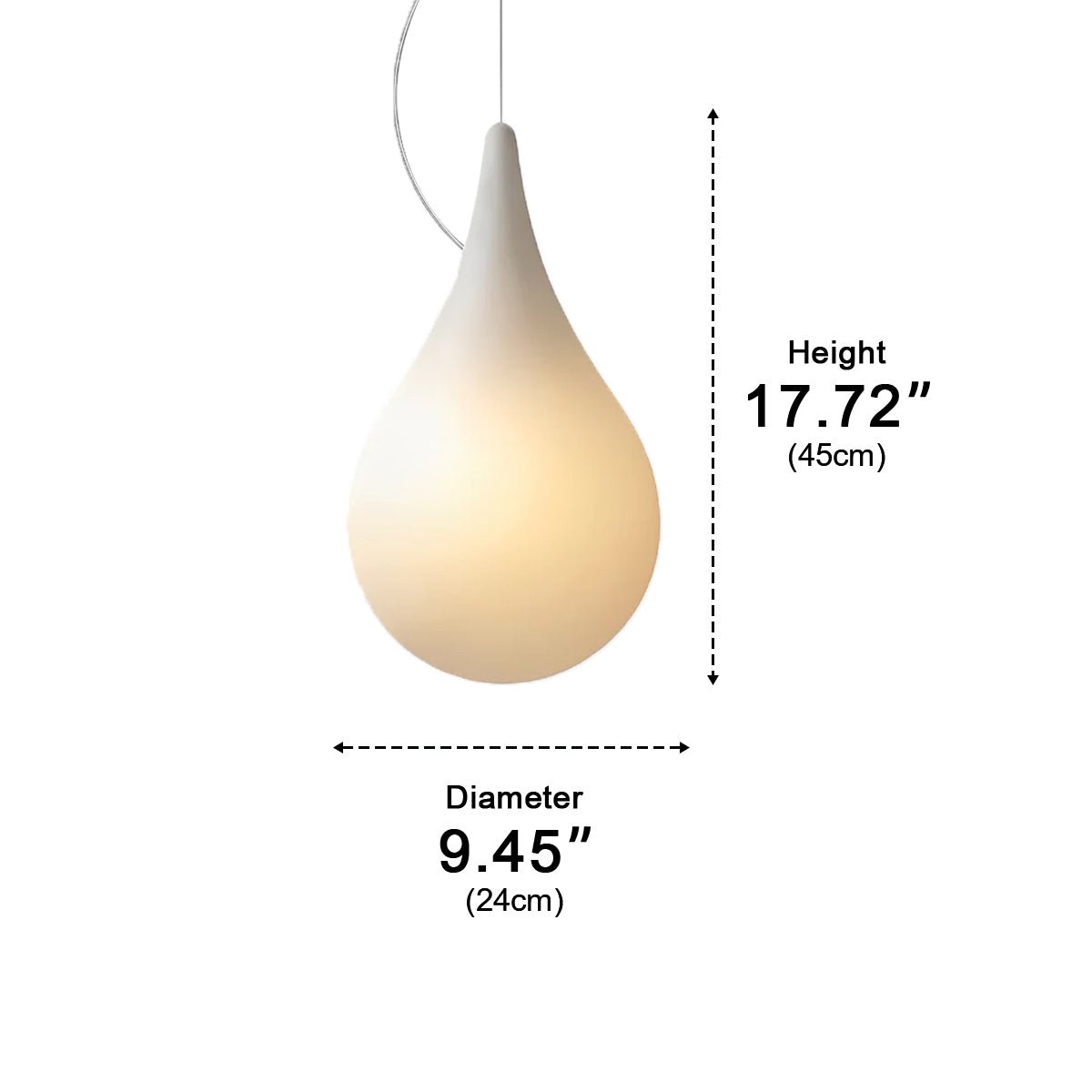 Pendant Light Plastic Teardrop 24.0 cm White Outdoor Patio Pergola Waterproof Hanging Garden Light RGB LED | Thomler