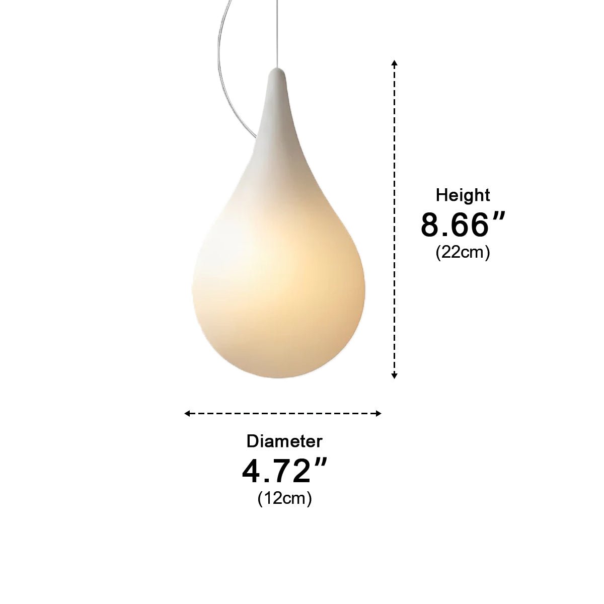 Pendant Light Plastic Teardrop 24.0 cm White Outdoor Patio Pergola Waterproof Hanging Garden Light RGB LED | Thomler