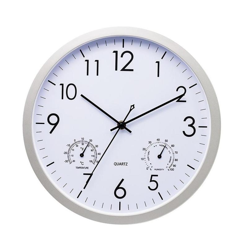 Dual-Display Garden Clock & Thermometer for Patio, Poolside & Yard – All-Weather Metal Design, Large Numbers | Thomler