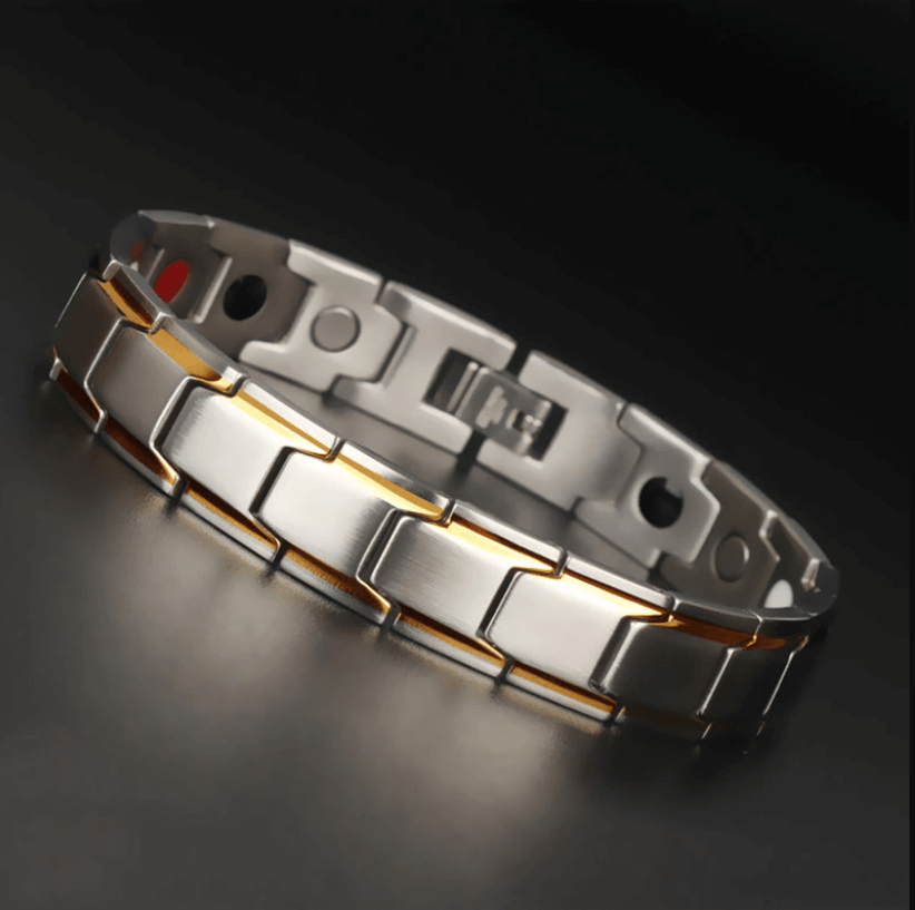 Stainless Steel Wellness Bracelet with Embedded Magnets for Daily Comfort & Style | Men's & Women's Accessory for Active Living | Thomler