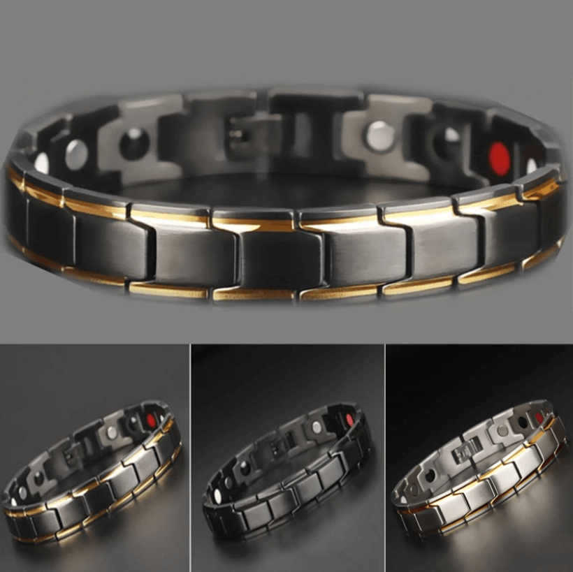 Premium Steel Wellness Band with Magnetic Therapy Elements for Daily Comfort & Style | Thomler