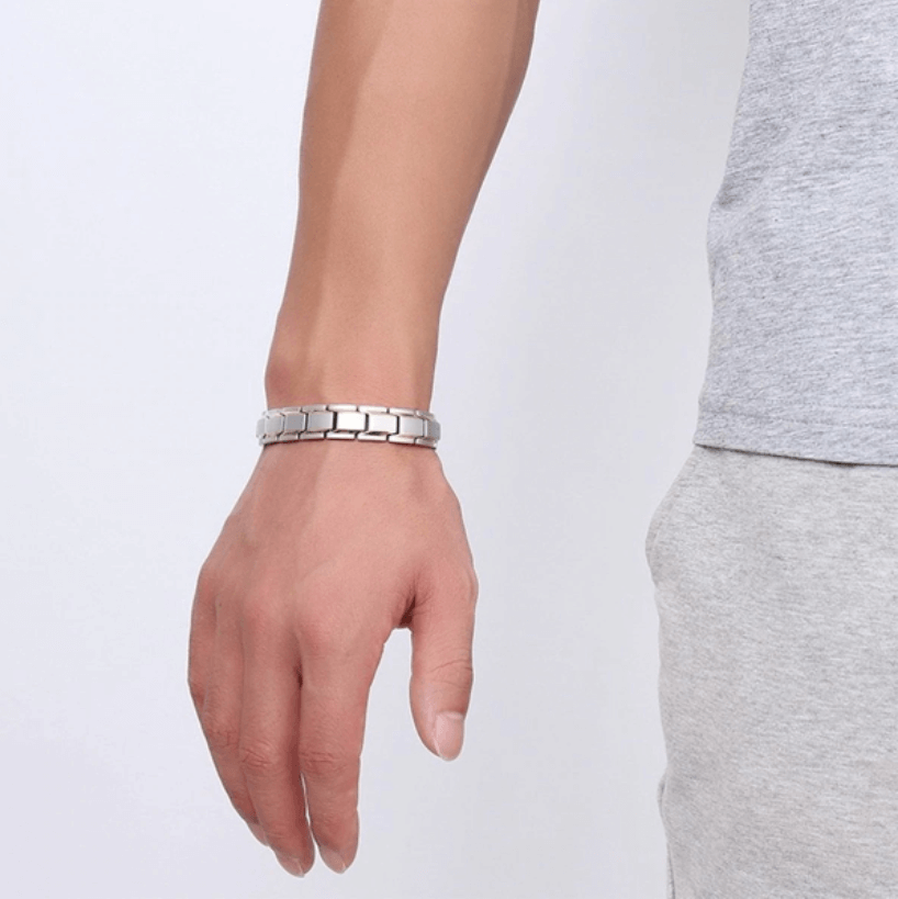 Premium Steel Wellness Band with Magnetic Therapy Elements for Daily Comfort & Style | Thomler