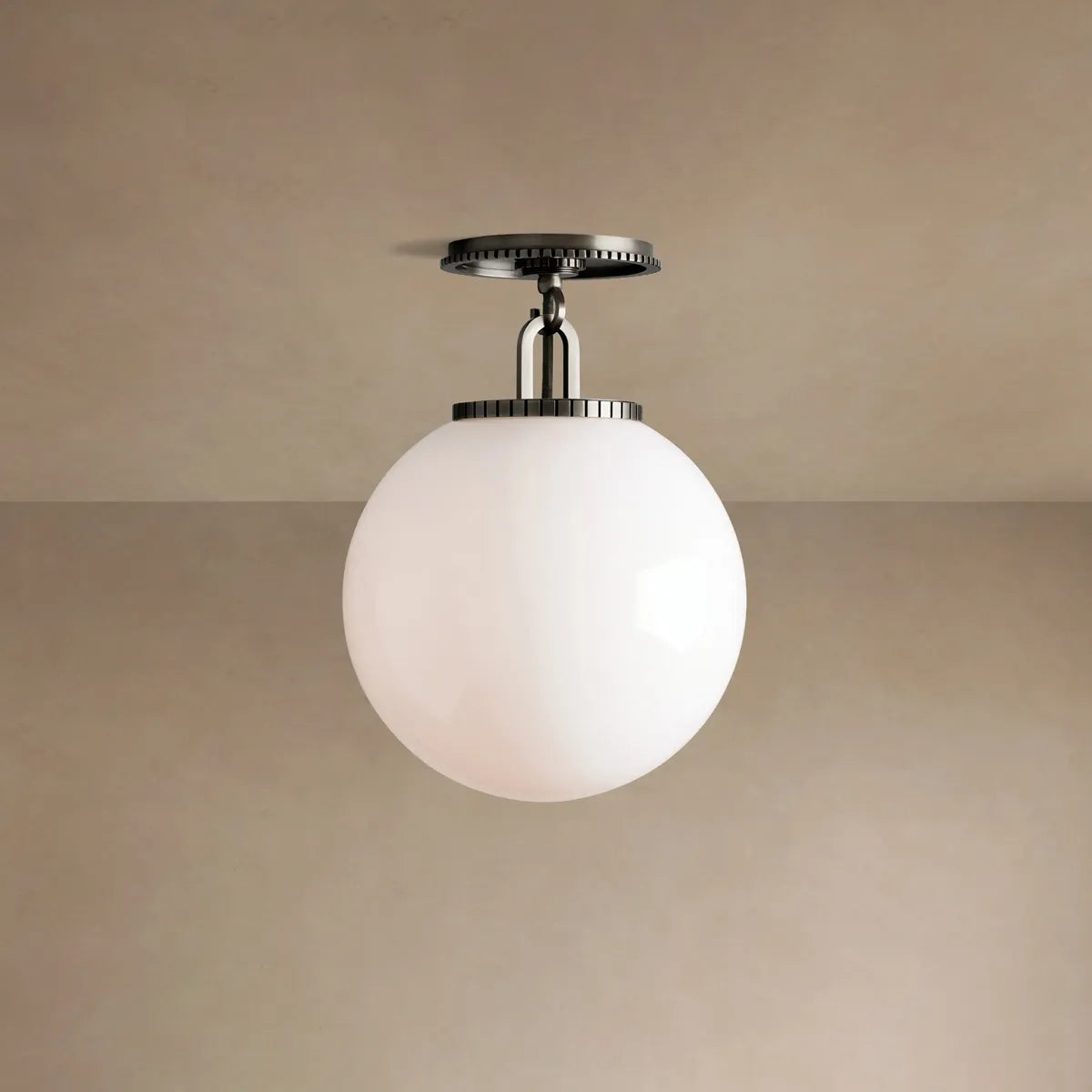 Globe Ceiling Light Fixture Steel Frame E26 Socket Flush Mount for Living Room Bedroom Hallway Entryway Modern Farmhouse Industrial Lighting | Thomler