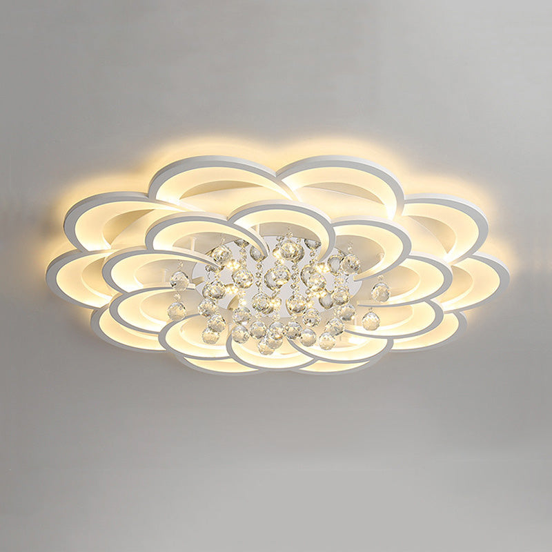 Ceiling Light Crystal Dimmable 26W 20.5 in Living Room Bedroom Ambient Lighting Decorative Modern Fixture | Thomler