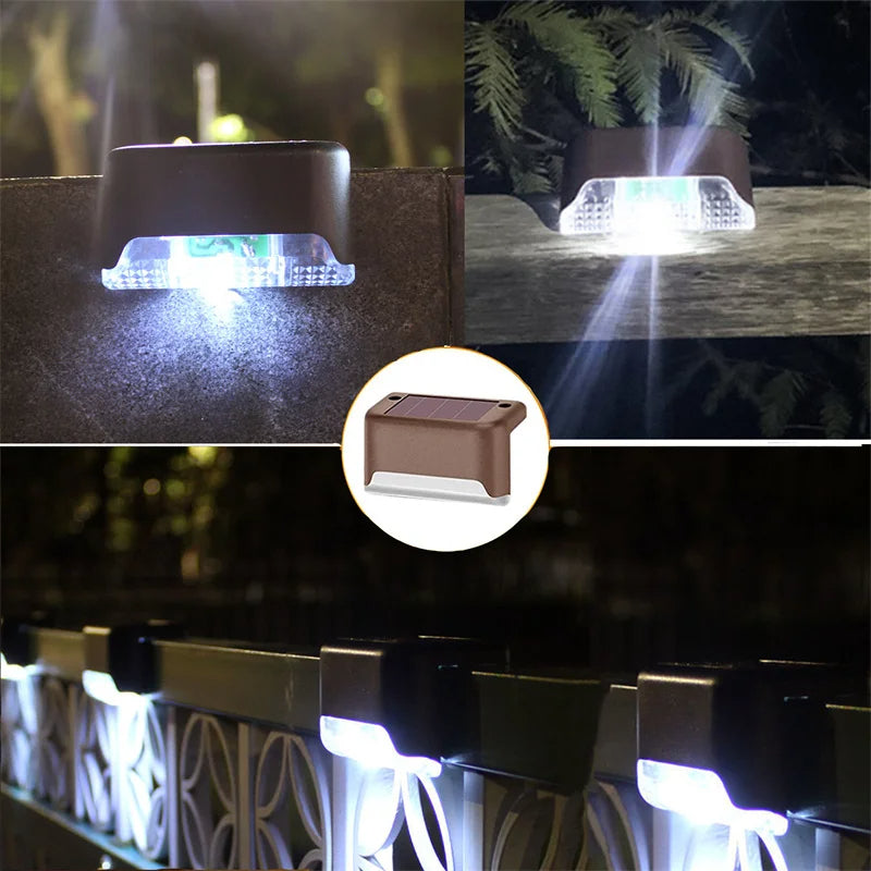 Solar Deck Lights Outdoor Waterproof LED Step Lights for Patio Stairs Fence Pathway Garden Wireless Wall Mount Warm Glow 5-Pack | Thomler