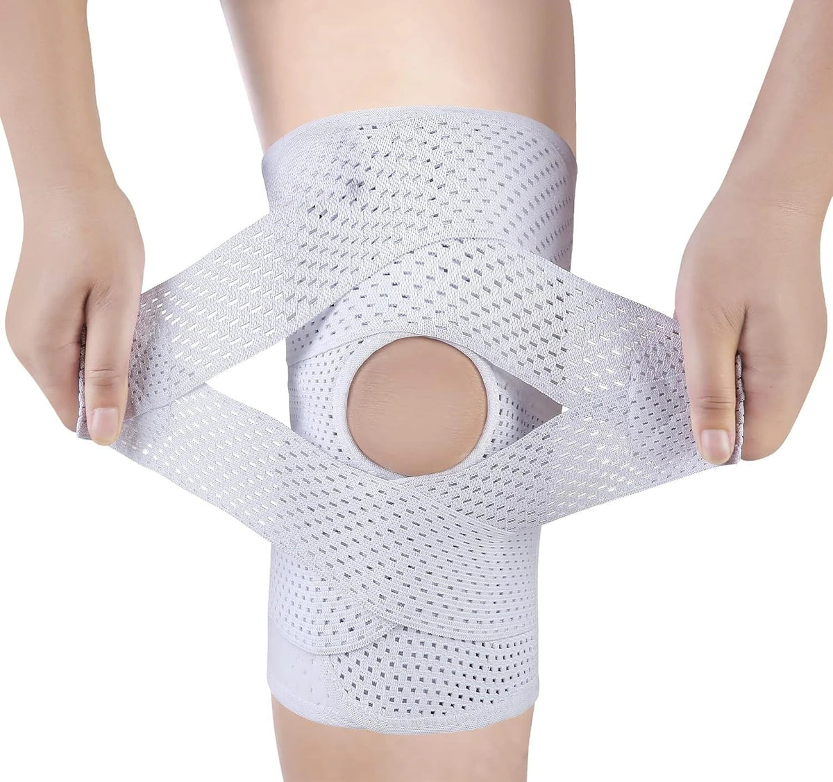 Adjustable Compression Knee Sleeve with Hook-and-Loop Support System for Running, Sports & Daily Stability | Thomler