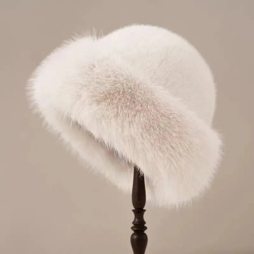 Cozy Faux Fur Cloche Hat for Cold Weather – Soft Fleece Winter Head Topper with Classic Rounded Silhouette | Thomler