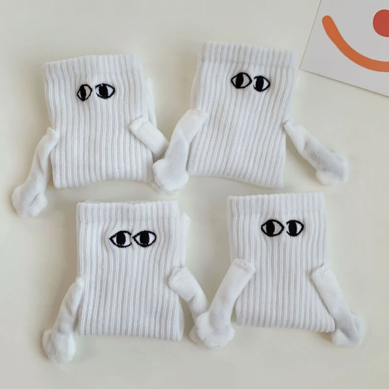 Cartoon Eyes Couples Socks with Matching Design for Pairs | Fun Novelty Footwear for Men & Women | Comfortable Cotton Blend Crew Socks for | Thomler