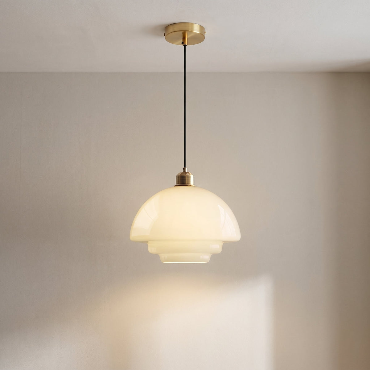 Frosted Glass Pendant Light – Modern Minimalist Kitchen & Dining Room Ceiling Fixture with Diffused LED Glow | Thomler