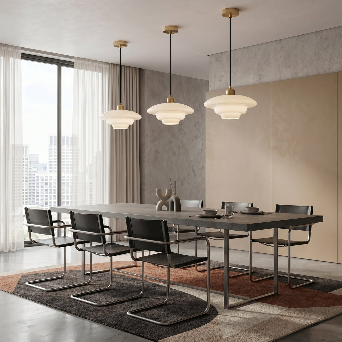Frosted Glass Pendant Light – Modern Minimalist Kitchen & Dining Room Ceiling Fixture with Diffused LED Glow | Thomler