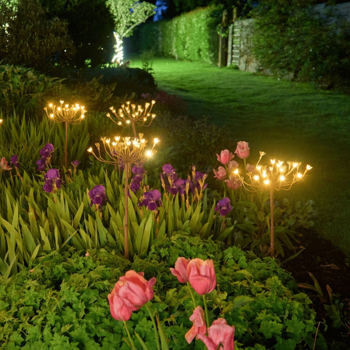 Solar Stake Lights for Garden 6-Pack 40 Inch Tall LED Branch Outdoor Landscape Path Decoration Dusk to Dawn Auto On Off | Thomler