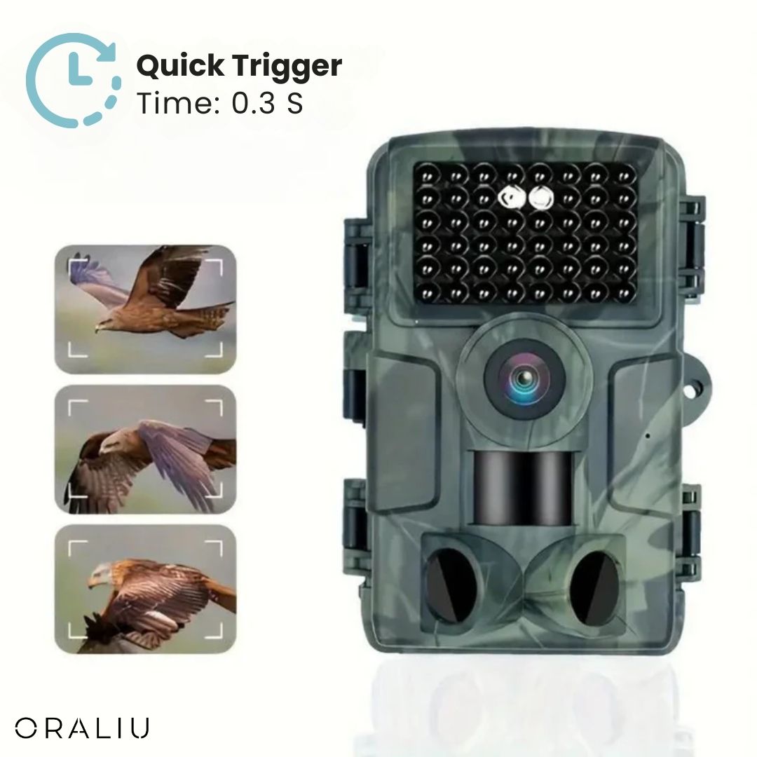 60MP Trail Camera with 4K Video Recording, Night Vision & Smartphone App – Waterproof Wildlife Monitoring System for Hunting, Property | Thomler