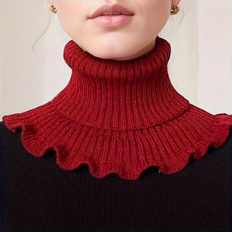 Faux Cashmere Turtleneck Collar Wrap – Soft Detachable Neck Warmer for Layering & Cold Weather Style | Thomler