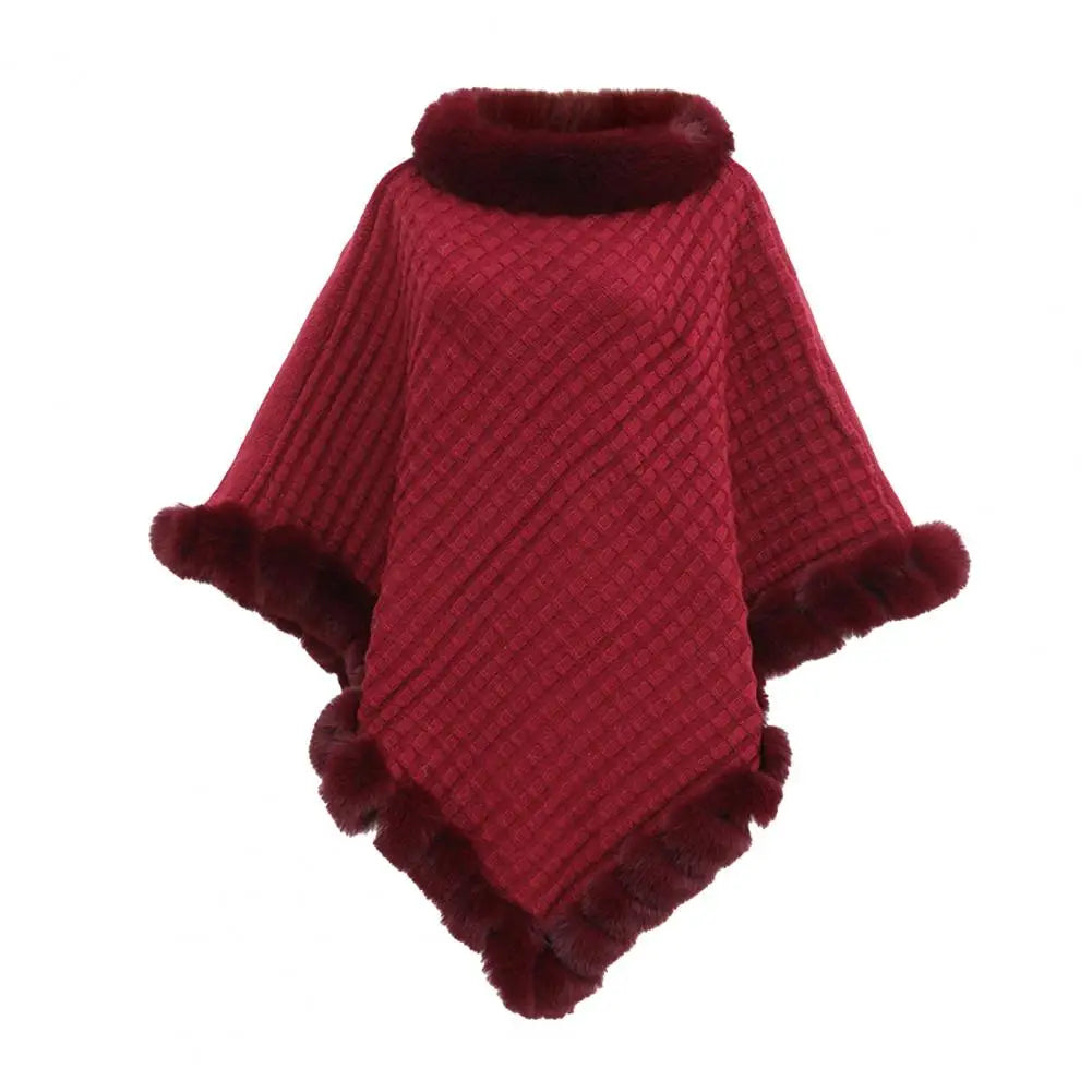 Luxe Faux Fur Cape Wrap for Women – Cozy Winter Shoulder Throw Shawl for Evening & Casual Wear | Thomler