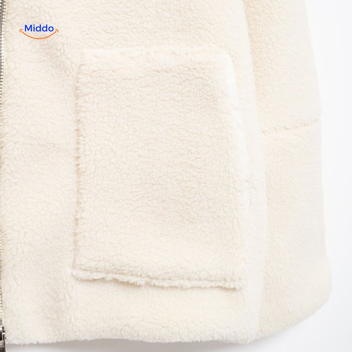 Faux Shearling Jacket with Stand Collar for Women – Plush Sherpa Winter Coat | Thomler