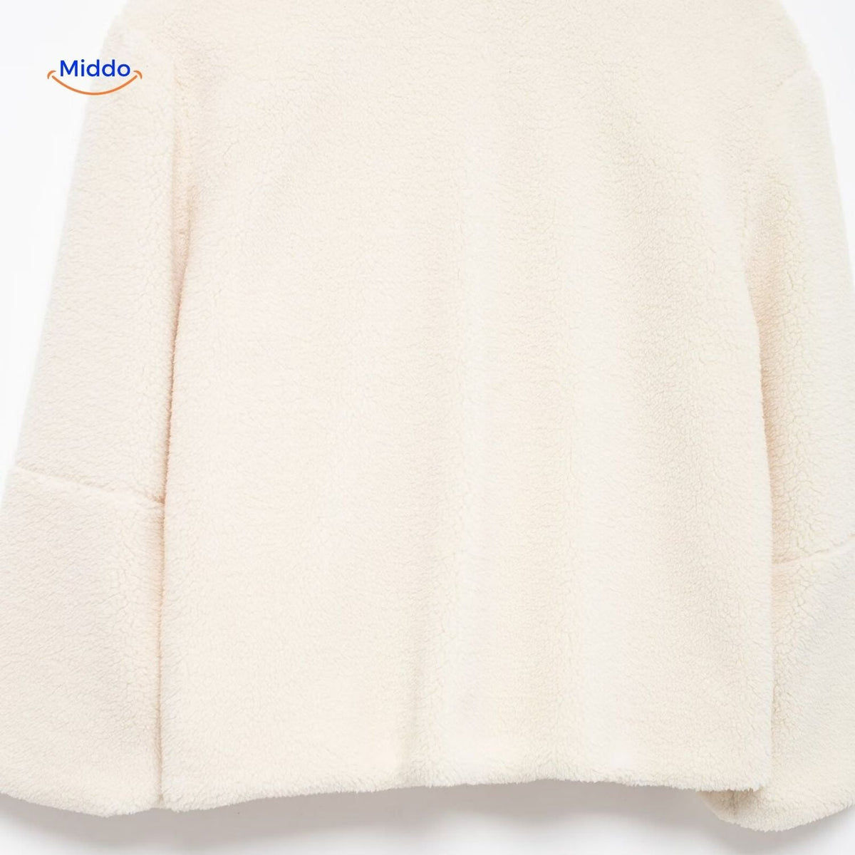 Faux Shearling Jacket with Stand Collar for Women – Plush Sherpa Winter Coat | Thomler