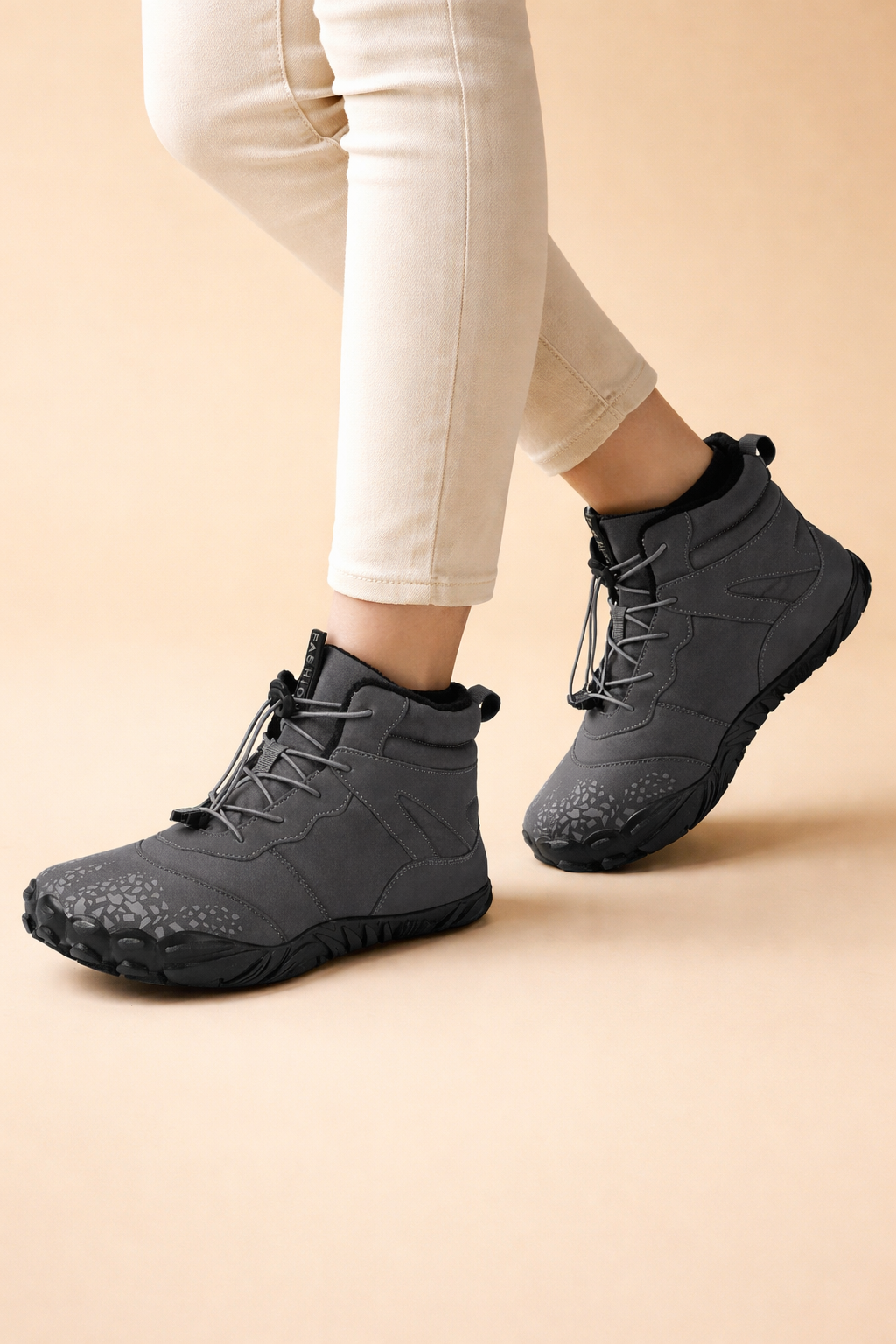Women's Waterproof Minimalist Winter Boots – Zero-Drop Flexible Sole for Unrestricted Toe Movement & Outdoor Traction | Thomler