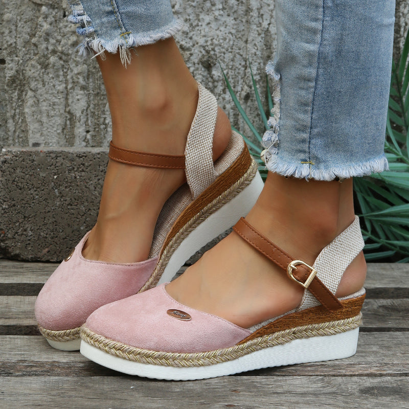 Orthopedic Platform Sandals for Women with Arch Support – Lightweight Espadrille Wedge Slip-On Shoes for All-Day Comfort | Thomler