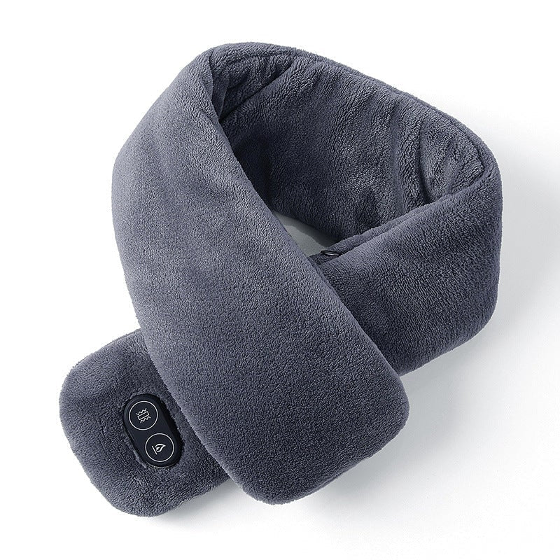 Heated Neck Wrap with Plush Fleece and Vibration Massage for Women | Thomler
