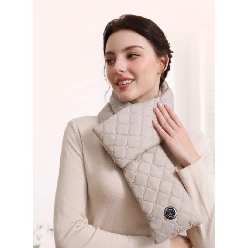 Electric Heated Neck Warmer with Quilted Design & 3 Temperature Settings for Women | Thomler